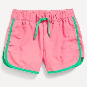 Old Navy Dolphin-Hem Board Shorts for Girls in Peony